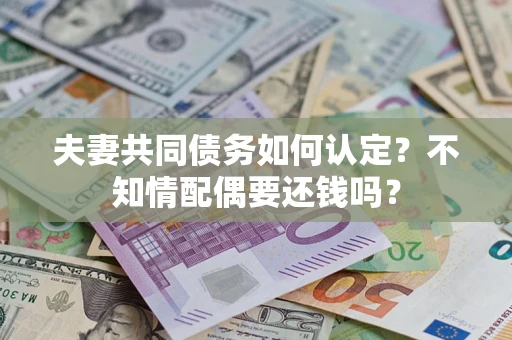 济南夫妻共同债务如何认定？不知情配偶要还钱吗？