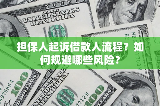 济南担保人起诉借款人流程？如何规避哪些风险？