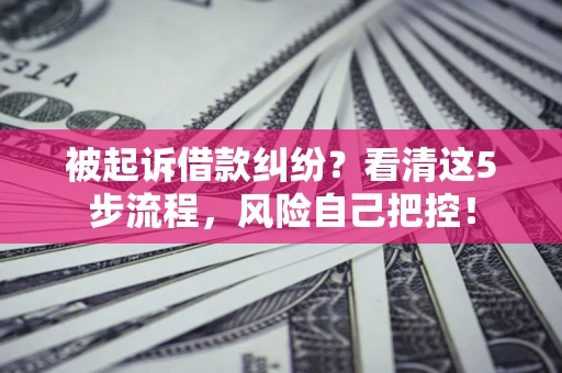 济南被起诉借款纠纷？看清这5步流程，风险自己把控！